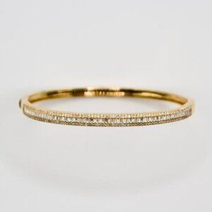 Eclipse Bangle 14K (or 18k upon request) Yellow Gold Diamond Bracelet